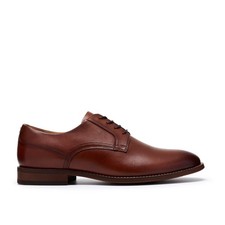 Clarks Mens Bowburn Lace Brown Leather Dress Shoes
