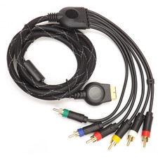 PS2 Gold Tip Component AV Audio Video Cable for Sony PlayStation 2 RCA Composite