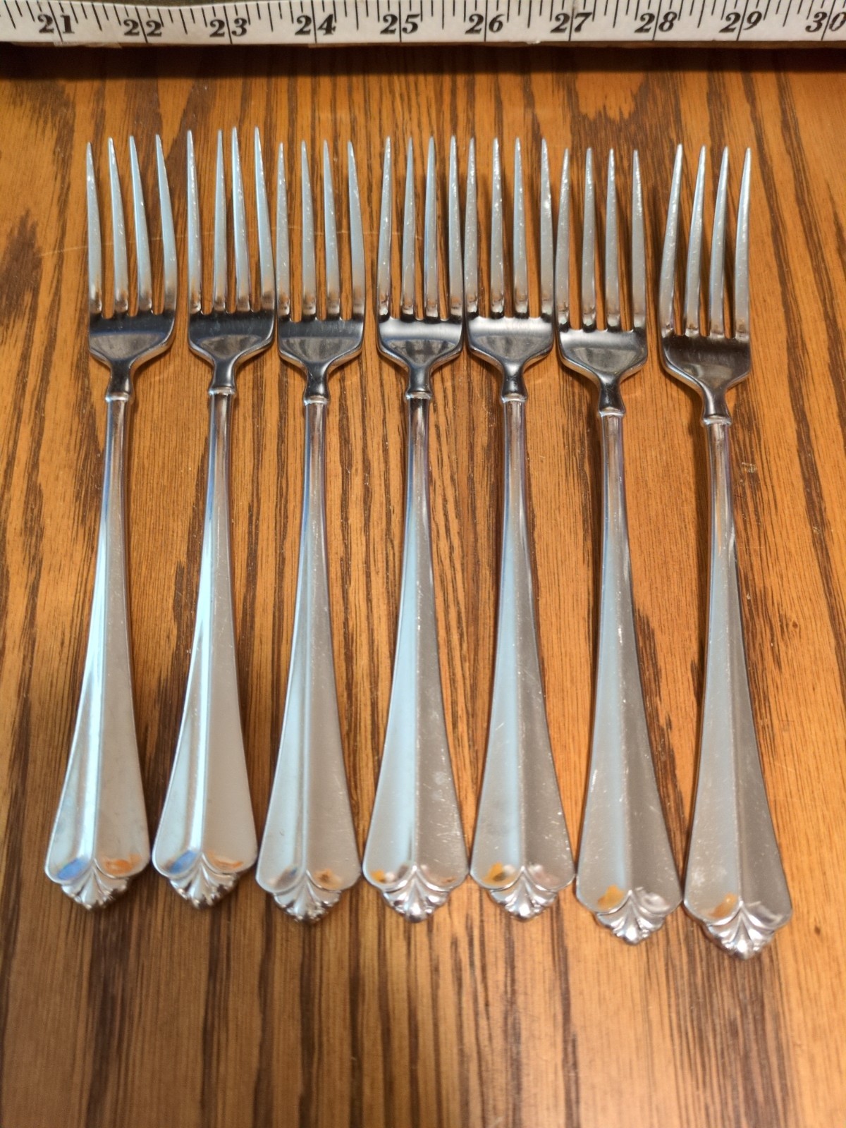ONEIDA JUILLIARD Dinner Fork CUBE Stainless Flatware Set of 7 | eBay