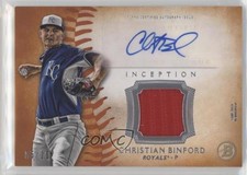 2015 Bowman Inception Relics Orange 5/25 Christian Binford #IAR-CB Auto 0c2
