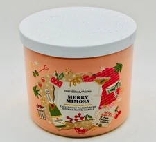 Bath & Body Works MERRY MIMOSA Scented 3 Wick Large Candle 14.5 oz