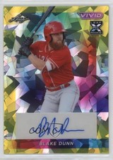 2023 Leaf Vivid Auto Yellow Crystals 9/10 Blake Dunn #BA-BD1 Auto 0c3e