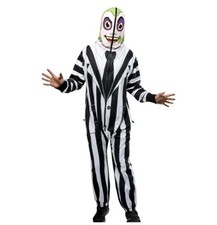 NEW Adult BEETLEJUICE One Piece Jumpsuit Costume LARGE