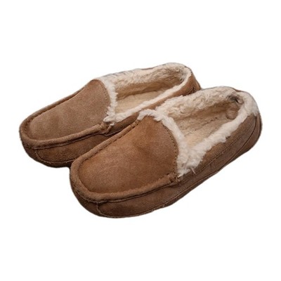 UGG 1120886K Ascot Slipper Size 4 GUC Chestnut UGG wool lining rubber sole