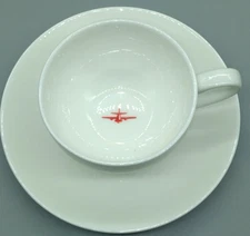 MHW-3Bomber Coffee 2016 Porcelain Cappuccino Cup & Saucer Red Plane