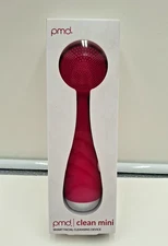 PMD Clean Mini - Smart Facial Cleansing Device with Silicone Brush & Pink, New