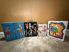 Four vintage 1960s Barbie Cases + 7 Dolls + Clothing + Accessories Smalls Rare