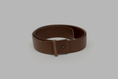 NWT$1075 Brunello Cucinelli Women 100% Leather Belt W/Monili Bead Accent XS W242