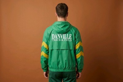 Vintage Eastbay Danville Track & Field Quarter Zip Windbreaker - Men's LT Large