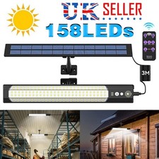 158LED Solar Powered Light Rechargeable Garage Shed Light Indoor Outdoor Garden