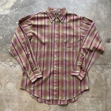 Vintage 60s Towncraft Penn-Prest Plaid Shirt Mens M 15 Tapered Penneys Button