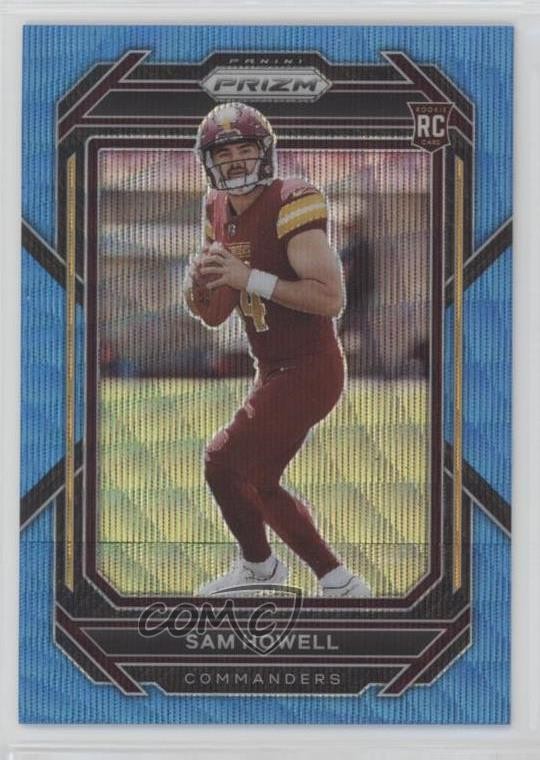 2022 Panini Prizm Rookies Blue Wave Prizm 40/199 Sam Howell #306 nd3