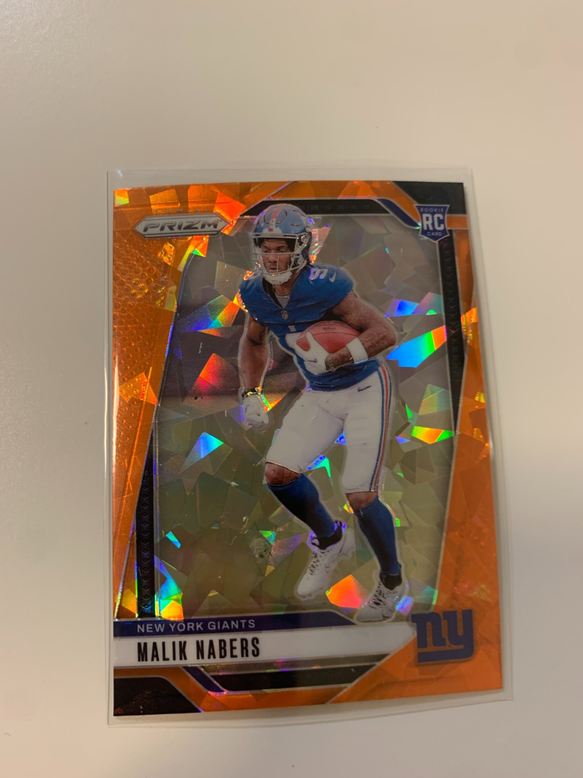 2024 Panini Prizm - Rookies Malik Nabers #370 Cracked Ice Orange Prizm (RC)