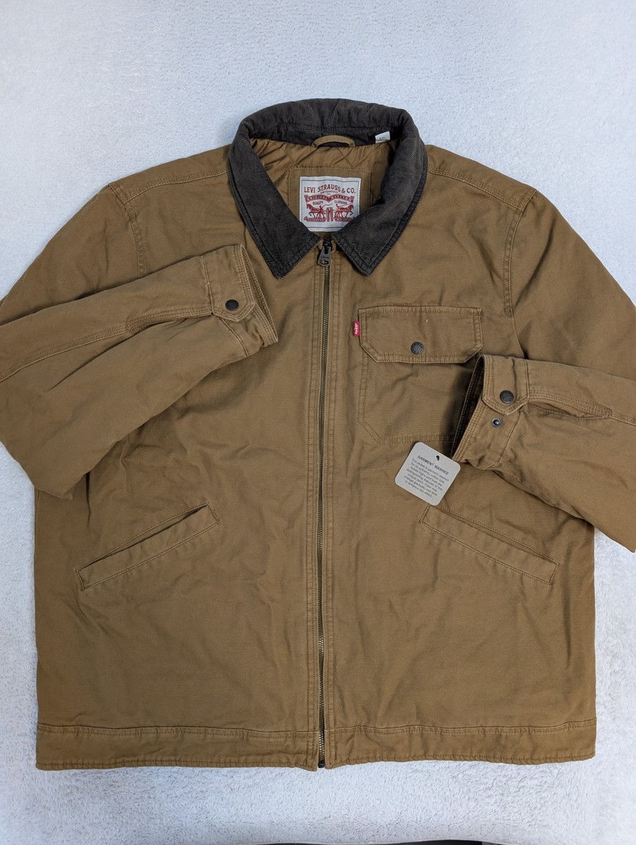NEW Levis QUILTED Lined Field Chore DEPOT Jacket Canvas Mens 2XL