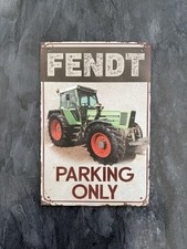 Alu-Dibond Schild Wandschild Fendt Parking wetterfest 30x20cm Deko Geschenk