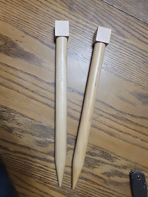 Hickory Wood Knitting Needles 50/US 25.00MM Set Of 2
