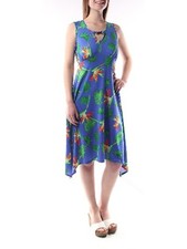 NY COLLECTION Womens Blue Dress Plus Size: M