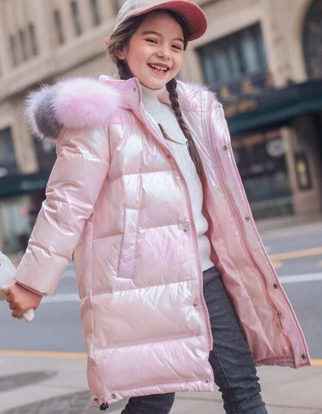 Kinder Mädchen Winterjacke Kapuze Reißverschluss Warm Steppjacke Mantel Tops - Bild 4 von 4