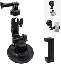 Car Suction Cup Mount with Phone Holder Action Camera Windshield Window Mount, C