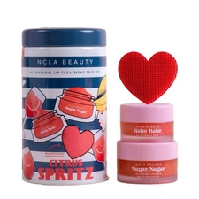 Set NCLA Beauty Citrus Spritz Lip Set (l/balm/10ml + l/scrub/15ml + massager)