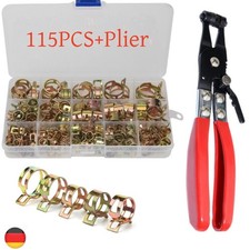 115 Stück Schellen Klemmen Klein Schlauchschellen Schlauchklemmen Schelle Zange
