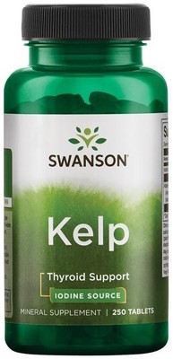Swanson Kelp (Iodine Source), 225mcg - 250 tabs (63,60 EUR/kg)