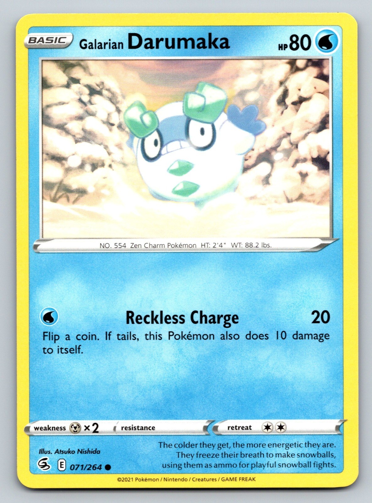 Galarian Darumaka Common SWSH08: Fusion Strike 071/264 NM