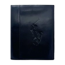 POLO Ralph Lauren Black Leather iPad 6 Case Embossed Logo Sleeve Cover