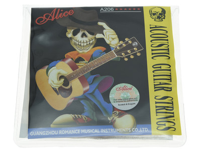 Alice Edelstahl Akustikgitarrensaiten leichte Spannung 1. - 6. (0,012 - 0,053)