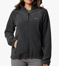 Columbia Jacket Women's Size 3X Black Fleece Full-Zip Benton Springs WW6439 Soft