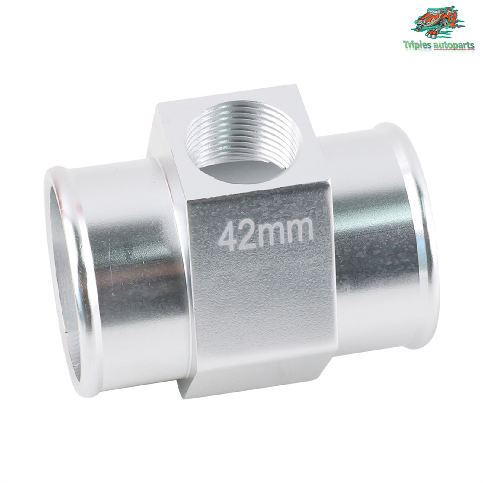New Joint Pipe Radiator Hose Adapter 42mm For Water Temp Gauge Sensor 1