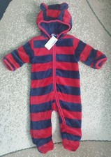 Childrens Place Striped Bunting outwear 0-3,3-6 mnth unisex boys girls ears red