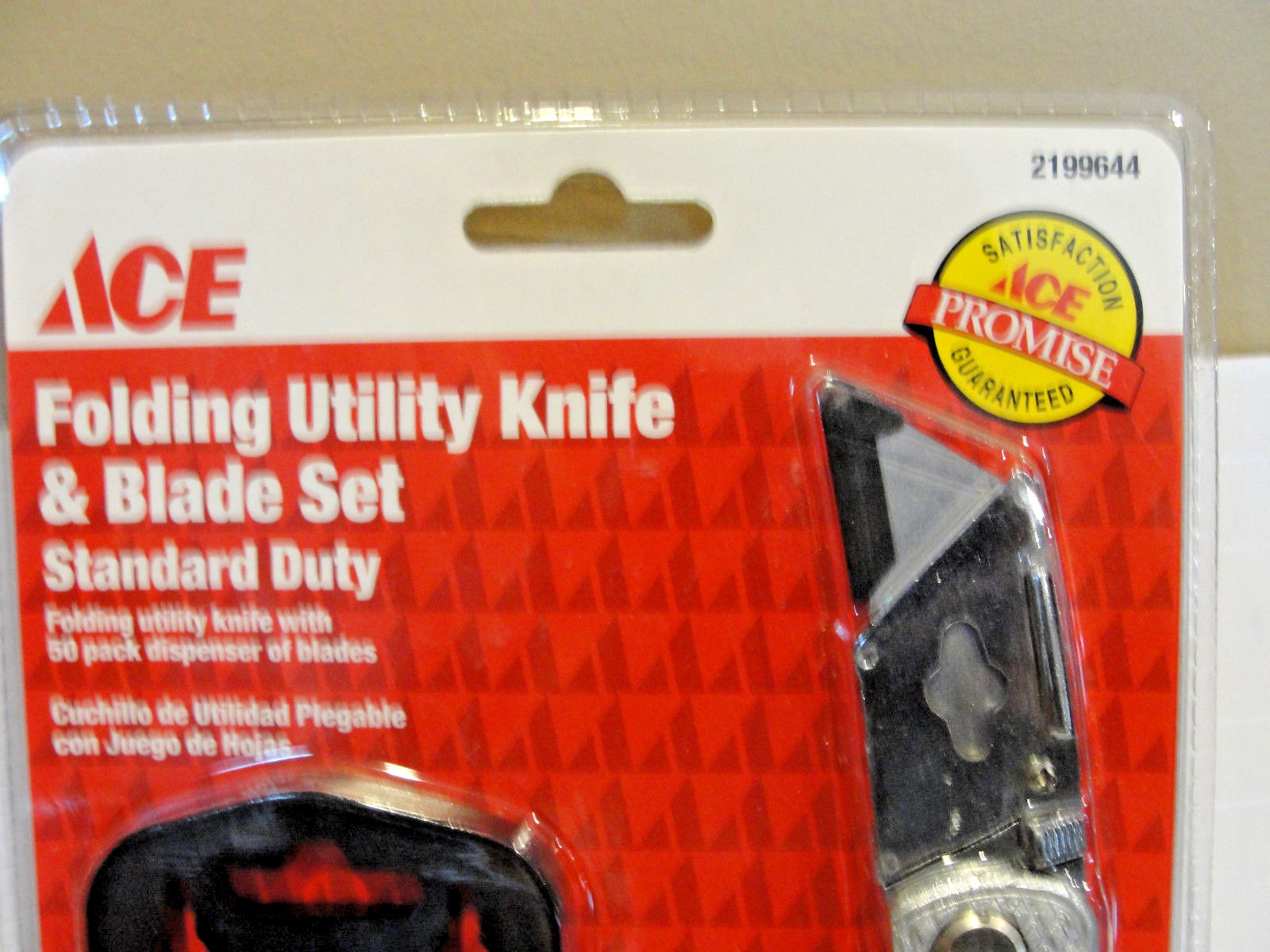 ACE Standard Duty Folding Utility Knife and Blade Set with 50 Blades, # 2199644