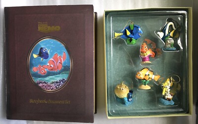 Disney Pixar Finding Nemo 6 Piece Storybook Christmas Ornament Set #28272