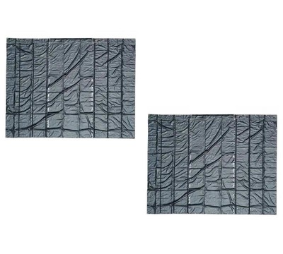 2 Pack 20' x 24' Flatbed Truck Tarps Heavy Duty Steel Machinery Tarp - Black