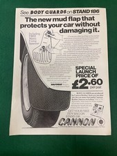 HALFORDS CANNON MUD FLAPS BODY GUARDS ADVERT A4 FILE XB