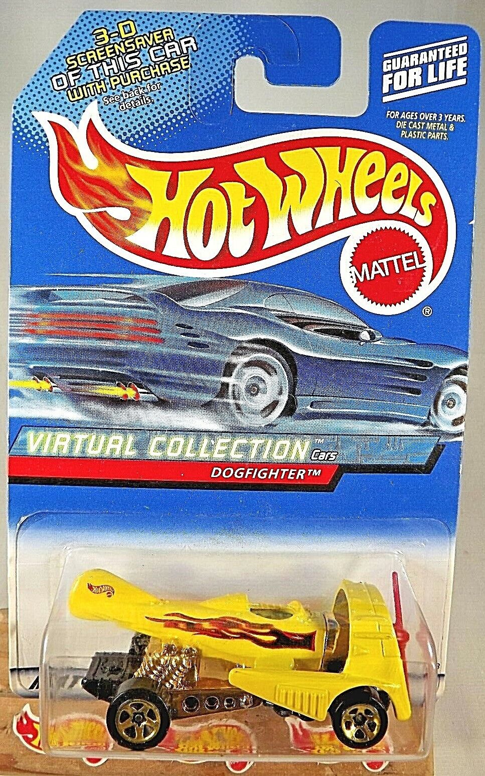 2000 Hot Wheels #137 Virtual Collection DOGFIGHTER Yellow/Gold w