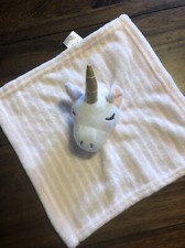 Lila  Jack Security Blanket Pink White Striped Unicorn Baby Lovey Girl