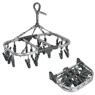 BO-CAMP Mini Wäschespinne Wäscheständer Wäsche Leine Trockner Kompakt Camping