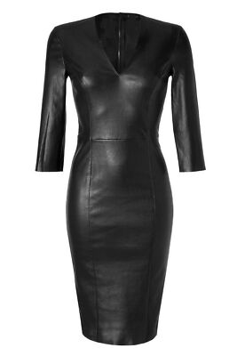 3 4 sleeve black bodycon dress Womens Bodycon 3/4 Sleeve Ruched Ruffle 50s Vintage Work Funeral Pencil Midi  Dress(Black Small) at Amazon Women's Clothing store