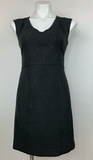 Ann Taylor Loft Gray Seamed Sheath Dress 6 Petite Lovely