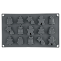 Silikon Pralinenform Schokoladenform Silikonform - 15 Weihnachtsmotiv