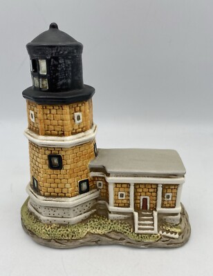Vtg Geo Z Lefton Split Rock Lighthouse Figurine 01409, 1994, Stickers r