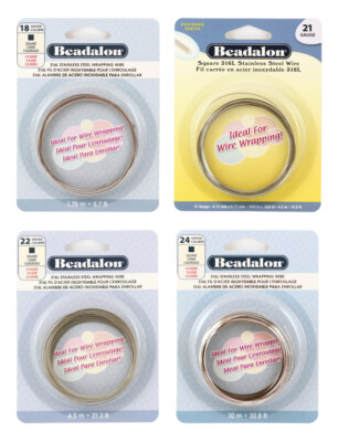 Beadalon 316L Edelstahl Quadratisch Verpackung Basteln Draht Karton Box