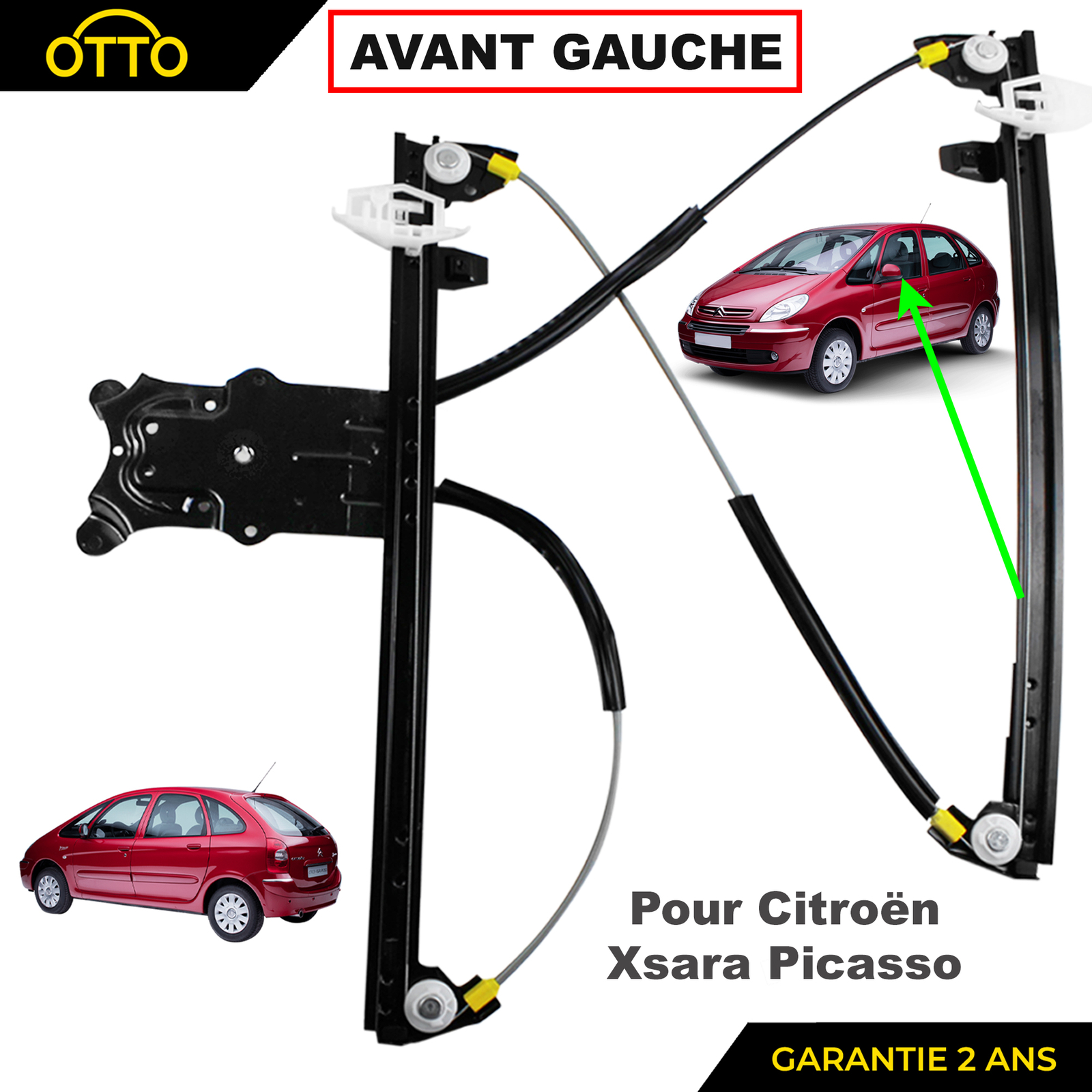 Lève-vitre avant gauche Xsara Picasso pour réparer une vitre bloquée