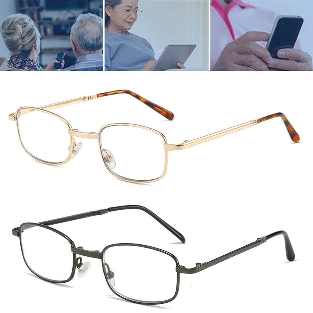 Reading Glasses Photochromic Intelligent Zoom Myopia Glasses Foldable Magnifier-image