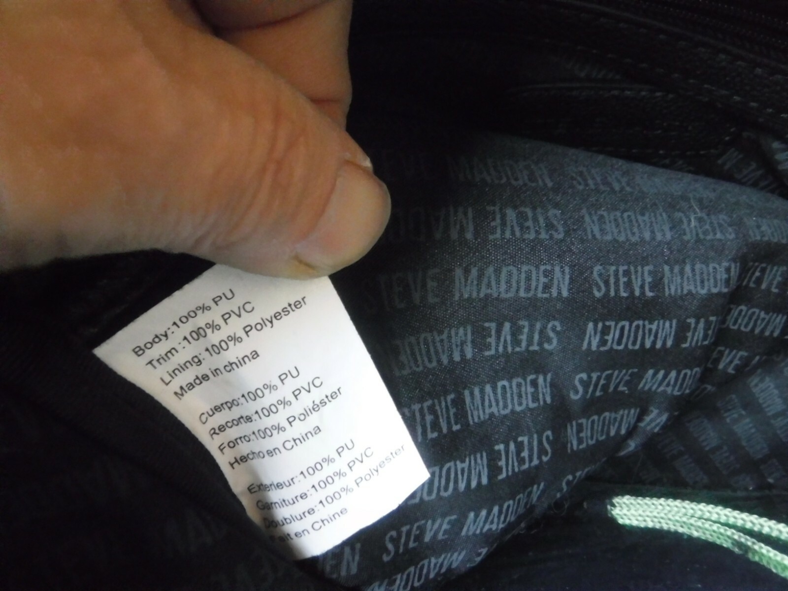 Steeve Madden Black Computer Back Pack Black Faux… - image 9