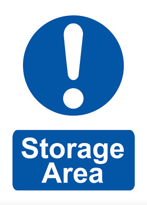 Storage Area Notice Sign Signs Self Adhesive Gloss Sticker 160mm x ...