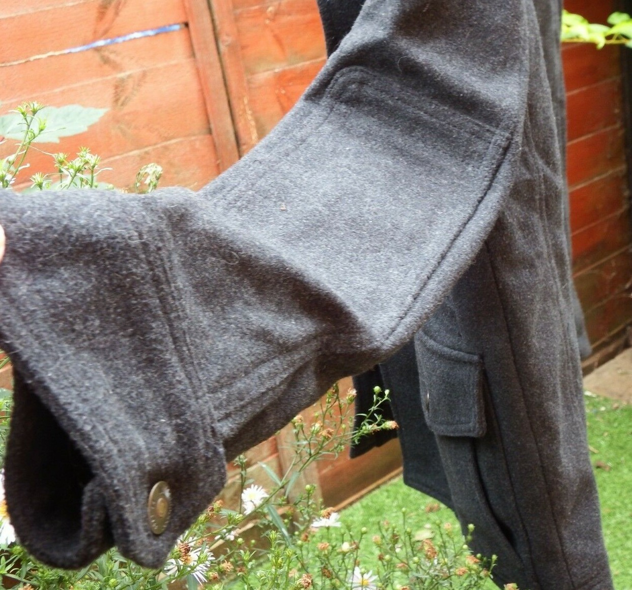 fat face mens coat wool blend black small image 5