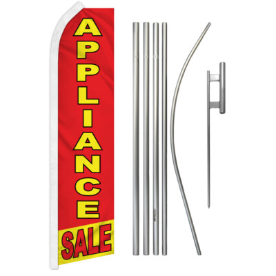 Appliance Sale Swooper Flutter Feather Advertising Flag Pole Kit Home Appliances